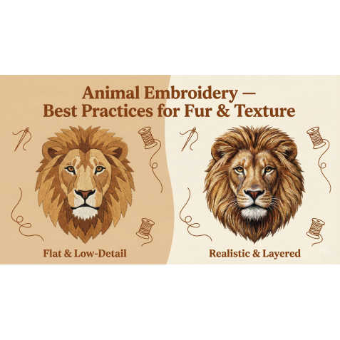 Animal Embroidery: Best Practices for Fur & Texture