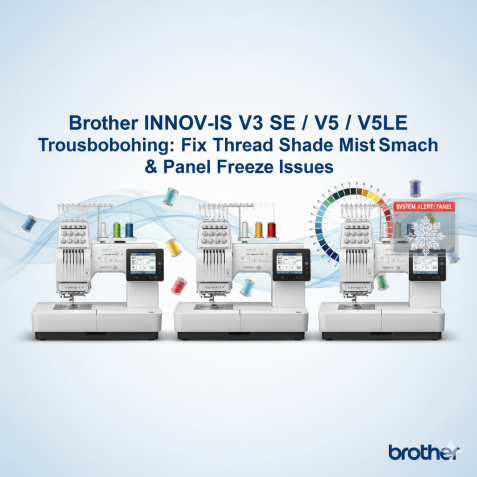 Brother INNOV-IS V3 SE / V5 / V5LE Troubleshooting: Thread Shade Matching & Software Panel Freeze Fix