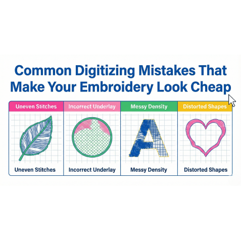 Common Digitizing Mistakes That Make Your Embroidery Look Cheap
