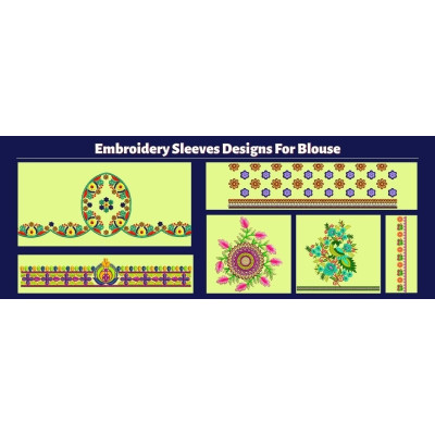 Order Custom Embroidery Sleeves Designs For Blouse
