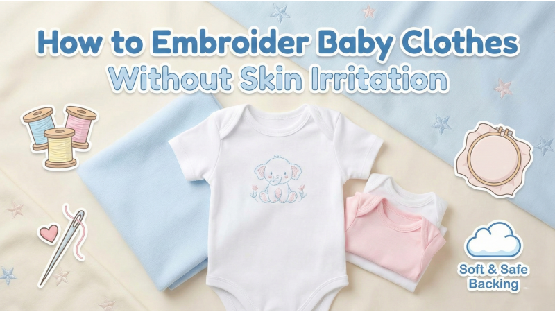 How to Embroider Baby Clothes Without Skin Irritation