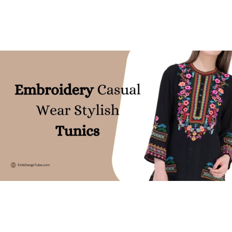 Embroidery Casual Wear Stylish Tunics