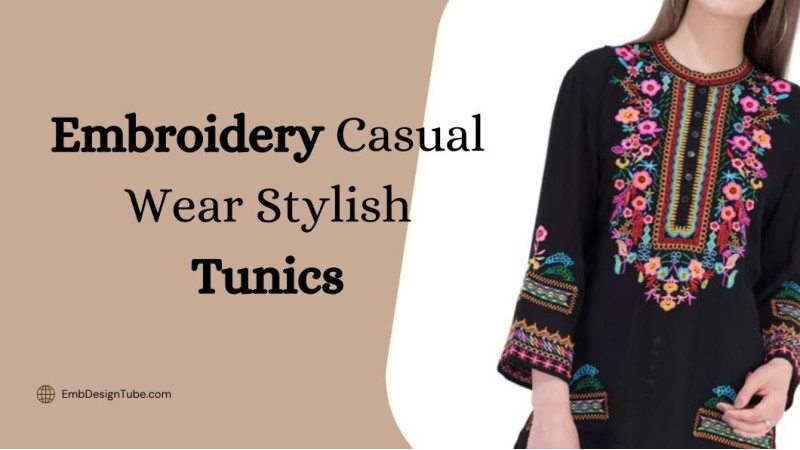 Embroidery Casual Wear Stylish Tunics