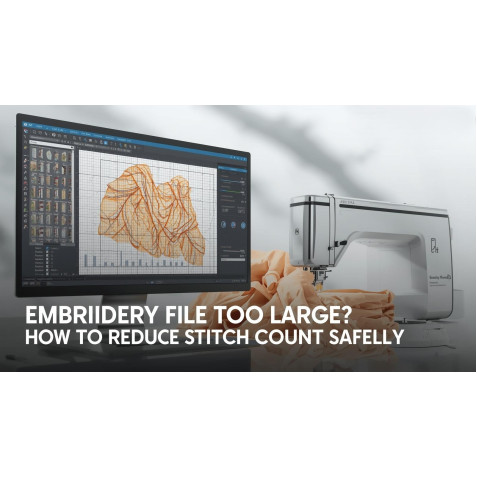 Embroidery File Too Large? How to Reduce Stitch Count Safely