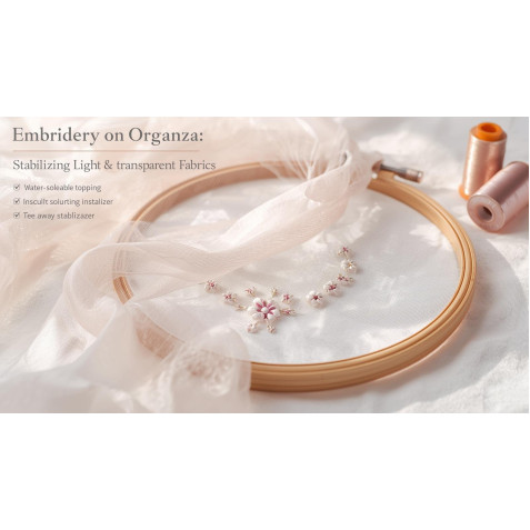 Embroidery on Organza: Stabilizing Light & Transparent Fabrics