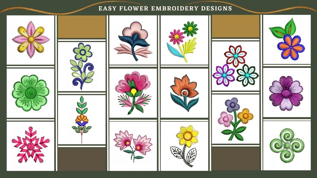 Easy Embroidery Patterns Flowers