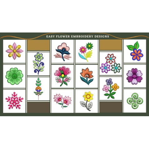 Easy Embroidery Patterns Flowers