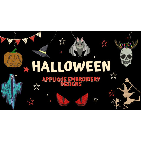 Halloween Applique Embroidery Designs