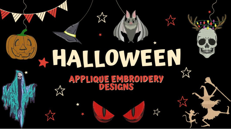 Halloween Applique Embroidery Designs
