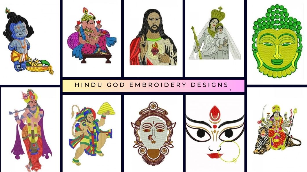 Hindu God Embroidery Designs