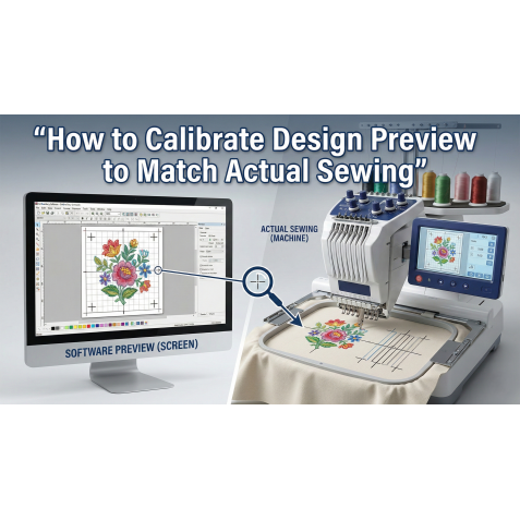 How to Calibrate Design Preview to Match Actual Sewing