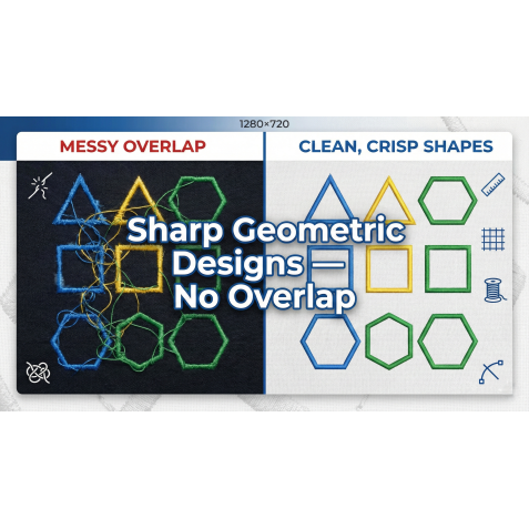 How to Create Sharp Geometric Designs Without Stitch Overlap