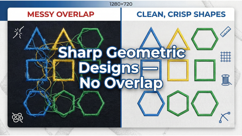 How to Create Sharp Geometric Designs Without Stitch Overlap