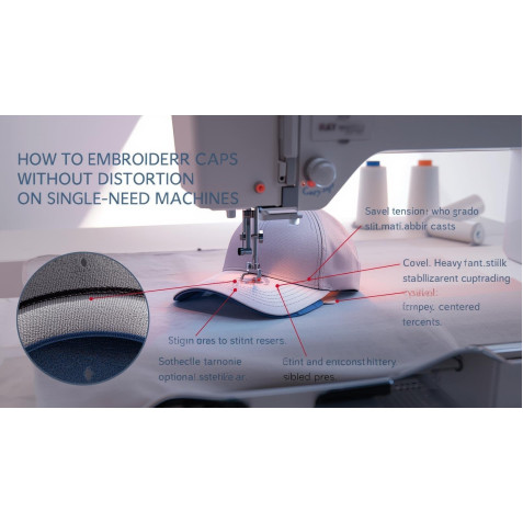 How to Embroider Caps Without Distortion on Single-Needle Machines
