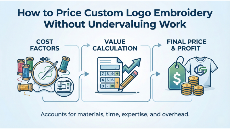 How to Price Custom Logo Embroidery Without Undervaluing Work
