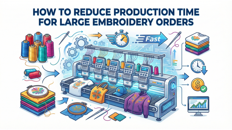How to Reduce Production Time for Large Embroidery Orders