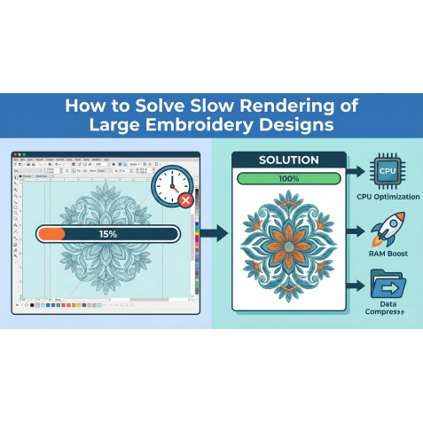 How to Solve Slow Rendering of Large Embroidery Designs