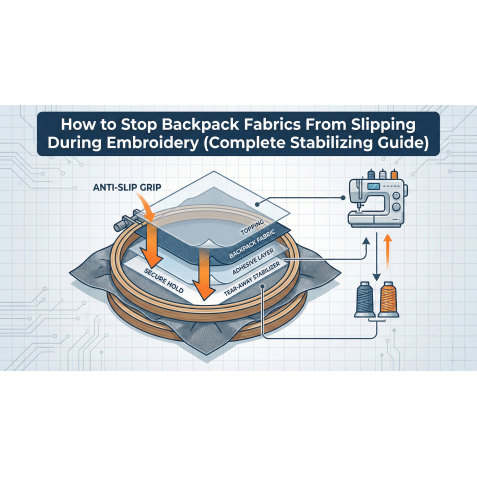 How to Stop Backpack Fabrics From Slipping During Embroidery (Complete Stabilizing Guide)