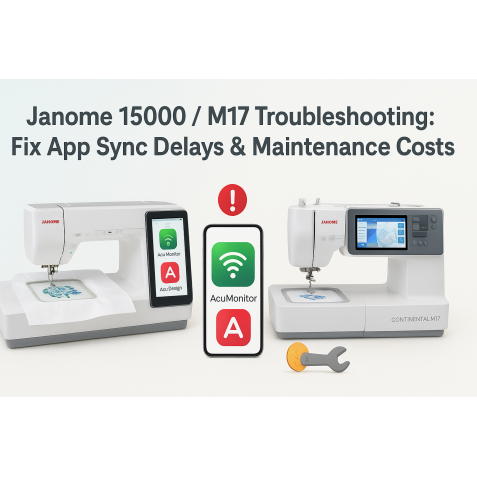 Janome 15000 / M17 App Sync Fix: Solve AcuMonitor & AcuDesign Delays Fast
