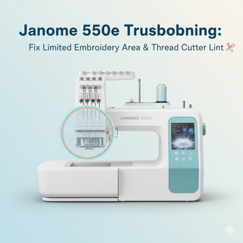 Janome 550e Troubleshooting: Fix Limited Embroidery Area & Thread Cutter Lint Issues