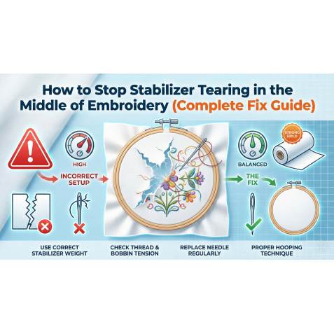 How to Stop Stabilizer Tearing in the Middle of Embroidery (Complete Fix Guide)