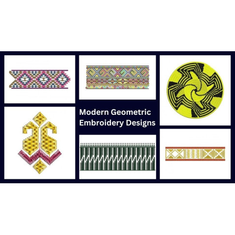 Modern Geometric Embroidery Designs