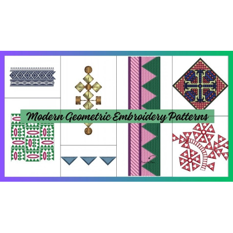Modern Geometric Embroidery Patterns