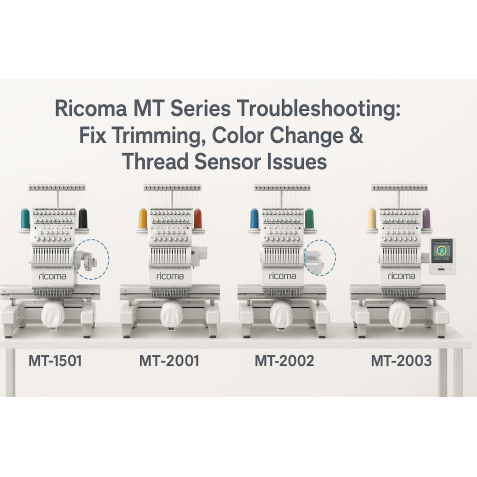 Ricoma MT Series Troubleshooting: Fix Trimming Failures, Color Change Delays & Thread Sensor Misfires