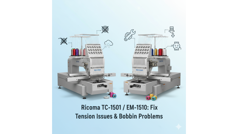 Ricoma TC-1501 / EM-1010: Fix Tension Issues and Reduce Bobbin Changes for Small Business Embroidery Success
