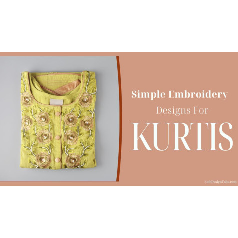 Simple Embroidery Designs For Kurtis