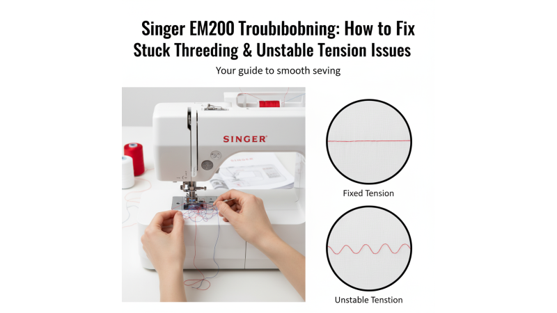 Singer EM200 Troubleshooting: How to Fix Stuck Threading & Unstable Tension Issues