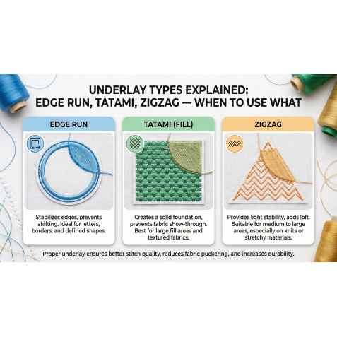 Underlay Types Explained: Edge Run, Tatami, Zigzag — When to Use What