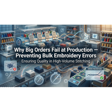 Why Big Orders Fail at Production — Preventing Bulk Embroidery Errors