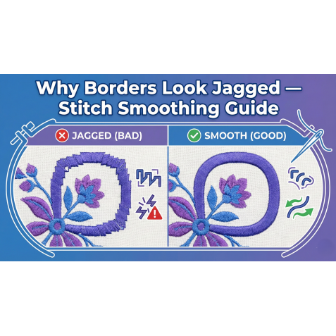 Why Borders Look Jagged — Stitch Smoothing Guide