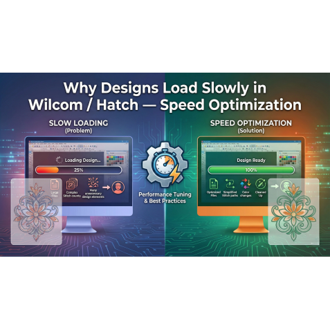 Why Designs Load Slowly in Wilcom / Hatch — Speed Optimization