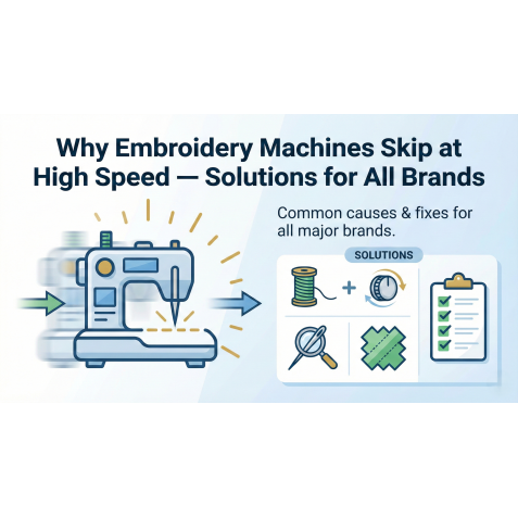 Why Embroidery Machines Skip at High Speed — Solutions for All Brands