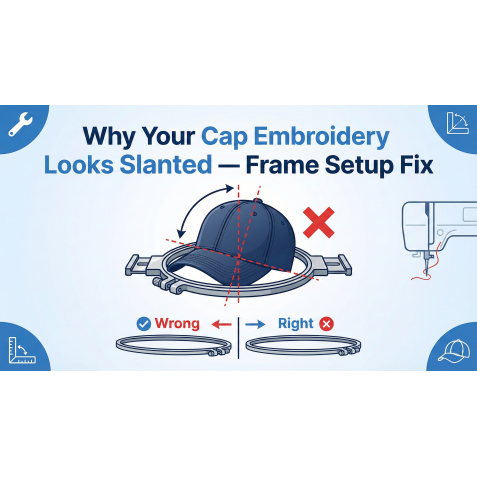 Why Your Cap Embroidery Looks Slanted — Frame Setup Fix