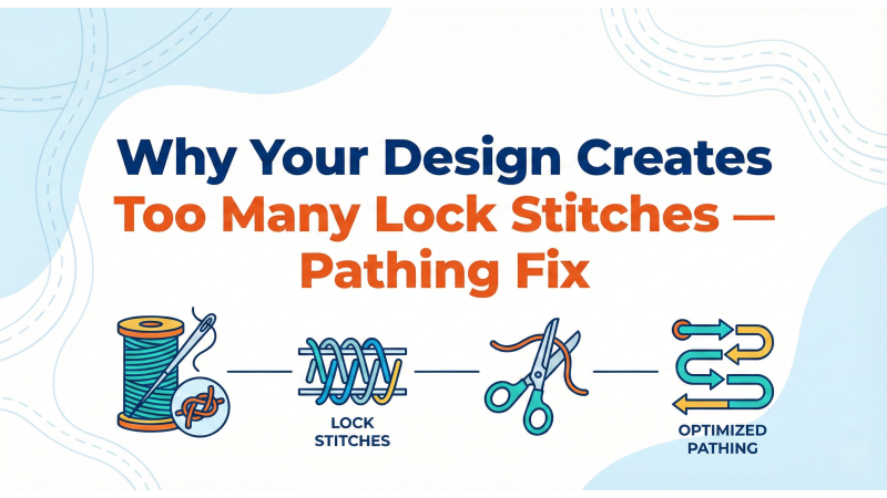 Why Your Design Creates Too Many Lock Stitches — Pathing Fix