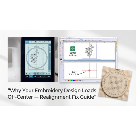 Why Your Embroidery Design Loads Off-Center — Realignment Fix Guide