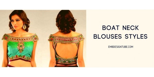 Broad Neck Blouses  Boat neck blouse design, Blouse neck designs