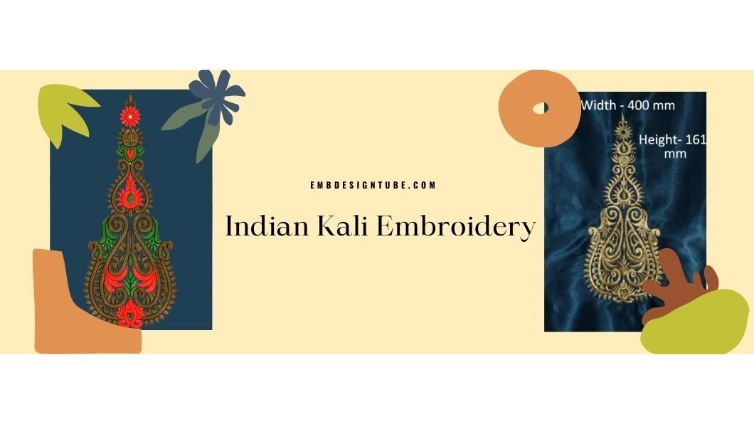 Designer Lehenga - Indian Kali Embroidery Design