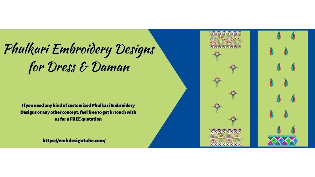 Phulkari Embroidery Designs for Dress & Daman