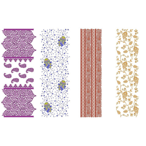 50 All Over Embroidery Designs | June 2021 Bulk Download
