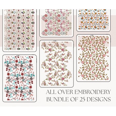All Over Embroidery Bundle Of 25 Designs