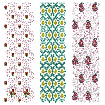 Pack Of 15 Allover Embroidery Designs