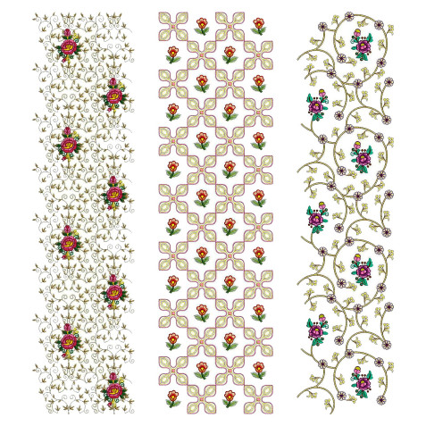 Pack Of 15 Allover Embroidery Designs