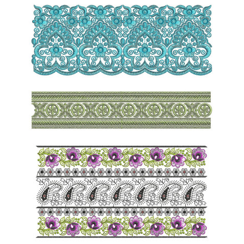 50 Lace Embroidery Designs | June 2021 Bulk Download