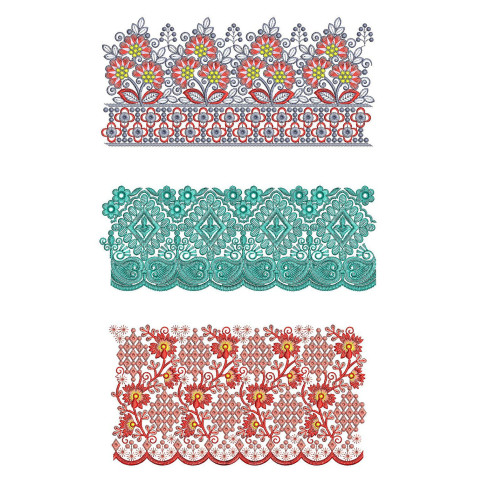 50 Lace Embroidery Designs | June 2021 Bulk Download