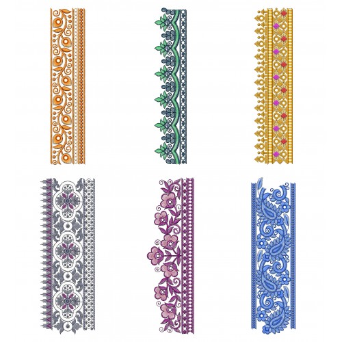 50 Lace Embroidery Designs | March 2021 Bulk Download