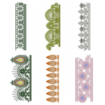 50 Lace Embroidery Designs | March 2021 Bulk Download